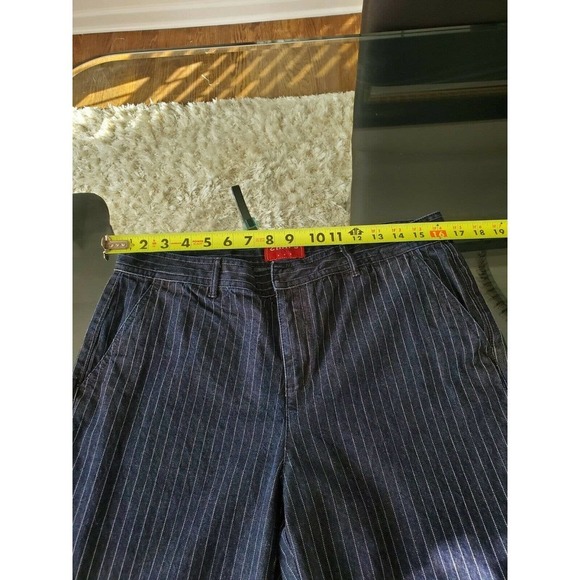 Chaps Women's Blue Lined Denim Cotton Mid Rise Straight Leg Casual Jeans Pant 10 - Picture 9 of 11